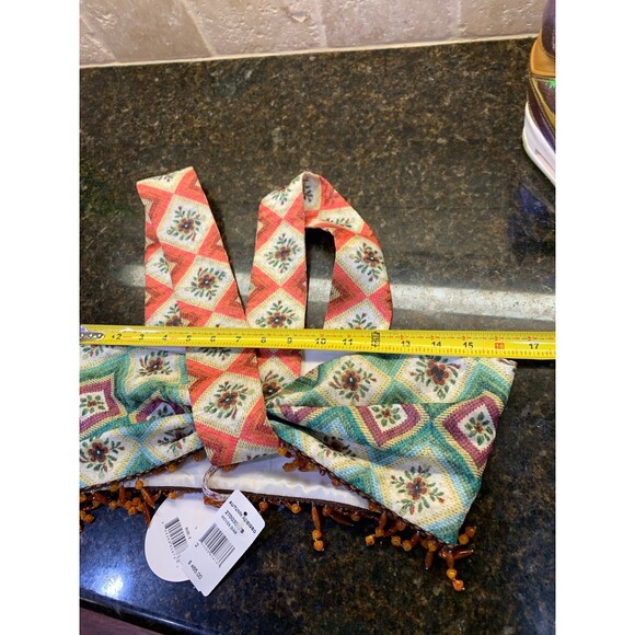 Autumn Adeigbo Beaded Woven Diamond Soraya Top NWT Size 2 - Picture 12 of 12